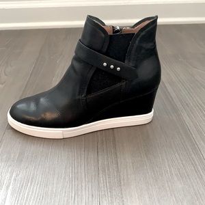 Wedge Leather Bootie